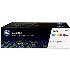 HP CNHPCF371AM 128A Toner Cartridge Tri-Pack CMY (1,300 Pages) Thumbnail